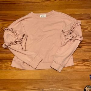 Ruffle sleeved sweater